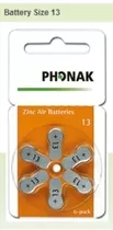 Батарейки Phonak А13, 6 шт. в интернет-магазине Техника Слуха